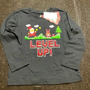 American Dream Team Network ADTN Black Level Up! Long Sleeve Shirt Size 4T